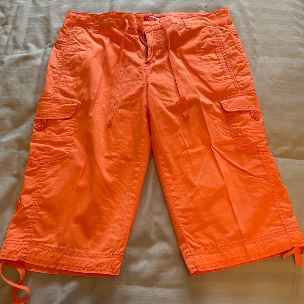 Peach crop pants